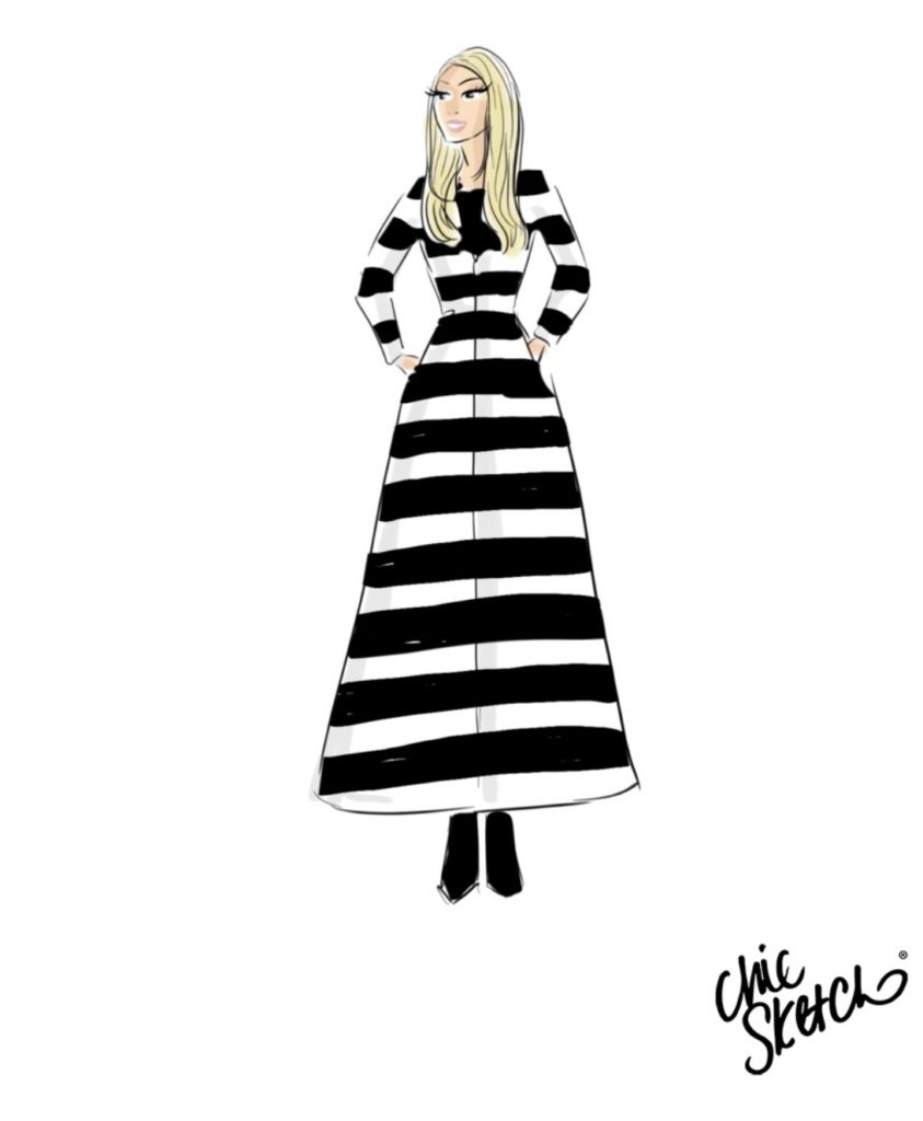 Alice + Olivia long striped jacket